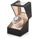 Cumpara ieftin Cutie intors ceas automatic iUni, Watch Winder, Negru-Crem