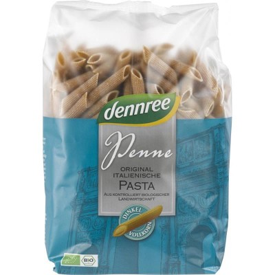 Paste Fainoase Penne de Spelta Integrala Bio 500 grame Dennree foto