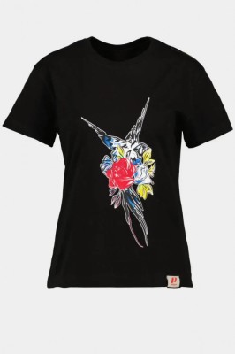 TRICOU PASARE FLORI DAMA XS foto