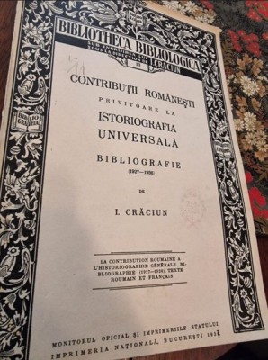 I. Craciun - Contributii Romanesti privitoare la Istoriografia Universala foto