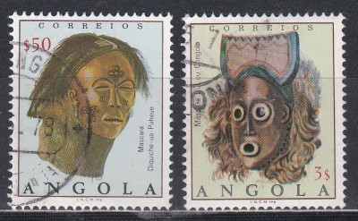 Angola 1976 - Măști angoleze, Stampilat foto
