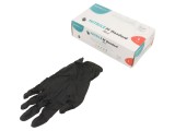 Mănuşi Nitril Negre L PLAST 100 buc Protecţie Cod 12-13-530