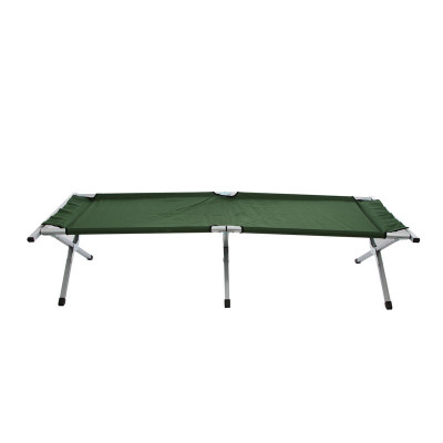 Sezlong camping pliant, structura metalica, 190 x 65 x 42 cm, Verde foto