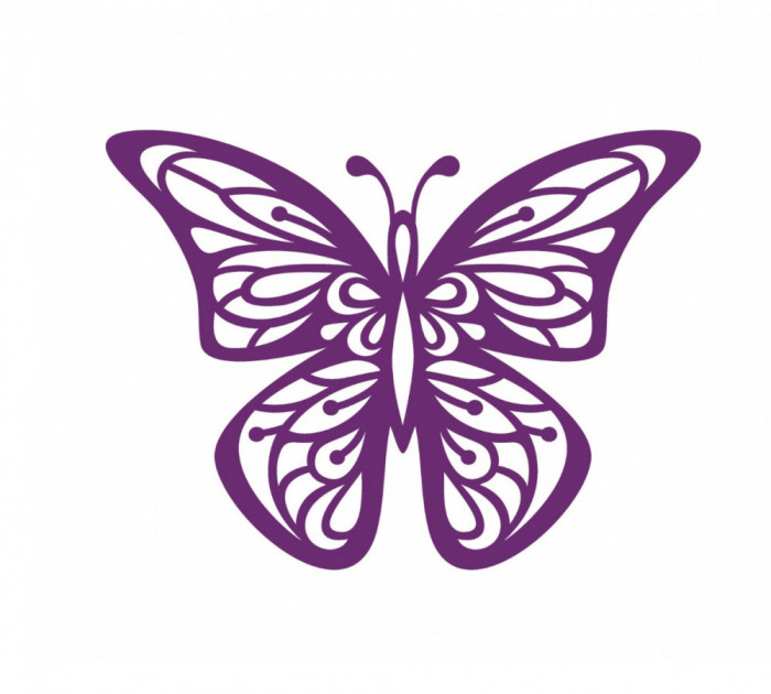 Sticker decorativ Fluture, Mov Tanzanite, 60 cm, 1149ST-10