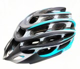Casca biciclisti AVO-41, marime L (58-62 cm), culoare carbon/albastru Cod:U00522