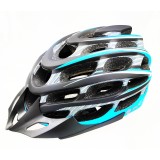 Casca biciclisti AVO-41, marime L (58-62 cm), culoare carbon/albastru Cod:U00522