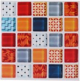 Set 19 Stickere Decorative pentru Perete sau Faianta, 10 x 10 cm, 0.19 m&sup2; 10 cm 10 cm Multicolor 19 x Sticker decorativ