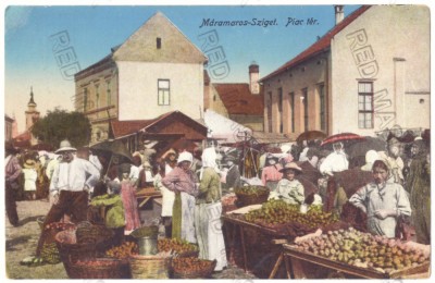37 - SIGHET, Maramures, Market, Romania - old postcard - unused foto
