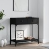 VidaXL Masă consolă, negru, 75x34,5x75 cm, lemn prelucrat