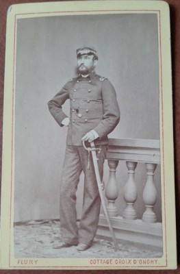 Fotografie tip CDV, militar 1877 foto
