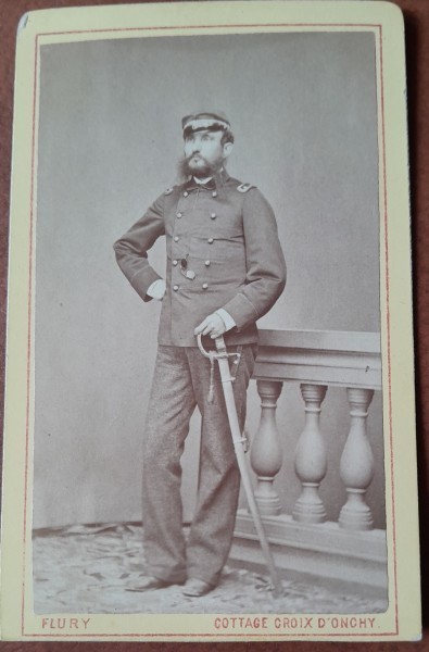 Fotografie tip CDV, militar 1877