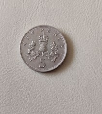 UK / Marea Britanie - 5 new pence (1979) monedă s335