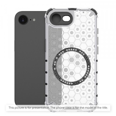 Husa MagSafe pentru Xiaomi Redmi Note 14S, Techsuit, HoneyComb Shield, Alba foto