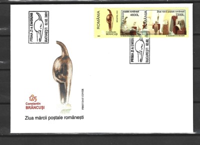 ROMANIA 2001 - ZIUA MARCII POSTALE ROMANESTI, FDC - LP 1540 foto