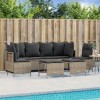 Gossi set canapele de gradina cu perne, 5 piese gri deschis poliratan