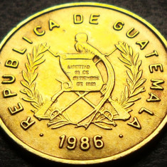Moneda exotica 1 CENTAVO - GUATEMALA, anul 1986 * cod 2537