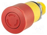 Comutator de siguranţă 22mm EAO Poz.i stab 2 roşie fără IP65