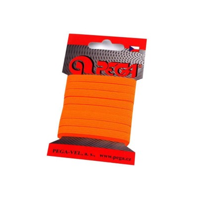 Elastic simplu plat, latime 6.6 mm, lungime 5 m, Portocaliu neon foto