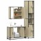 vidaXL Set mobilier de baie, 3 piese, stejar sonoma, lemn prelucrat 3301071