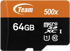 Card de memorie TeamGroup 64GB MicroSDXC Clasa 10 UHS-I + Adaptor SD foto