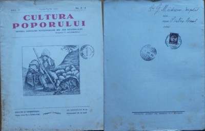 Cultura poporului , Cetatea Alba , Basarabia , nr. 3 - 4 , 1933 foto