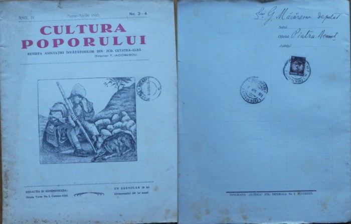 Cultura poporului , Cetatea Alba , Basarabia , nr. 3 - 4 , 1933