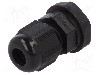 Presetupa poliamida, M12, IP66, IP68, ALPHA WIRE - PMC12 BK080