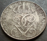 Cumpara ieftin Moneda istorica 5 ORE - SUEDIA, anul 1947 * cod 3017, Europa, Fier