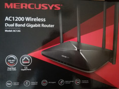 Router Wireless Mercusys AC12G, Gigabit, Dual Band, 1200 Mbps, 4 Antene foto