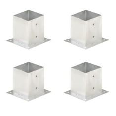 Suporti stalp, 4 buc., metal galvanizat, 121 mm GartenMobel Dekor foto