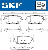 Set placute frana spate SKF VKBP90335A
