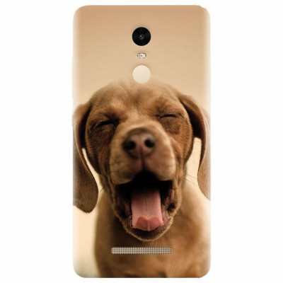 Husa silicon pentru Xiaomi Remdi Note 3, Cute Yawning Puppy foto