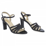Sandale dama, MIU-1012, elegante, piele naturala, negru, 35, 36, 38, 39
