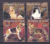 Ciad 1996 fauna caini si pisici MI 1387-1390 MNH