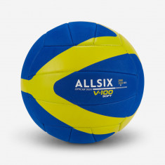 Minge Volei Soft V100 200 - 220 g Albastru-Galben Copii 6-9 ani