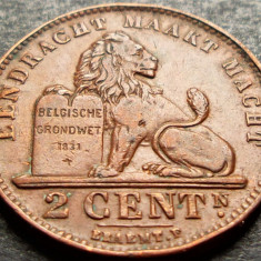 Moneda istorica 2 CENTIMES - BELGIA, anul 1919 *cod 2462 - DER BELGEN