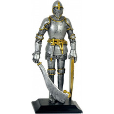 Statueta Cavaler Medieval cu Scut si Palos 23 cm