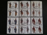 Set 6 Blocuri de 4 Timbre Tanzania 1993 &ndash; Costumare și Războinici Africani Istorici, Ștampilă de Prima Zi Dar Es Salaam -A583