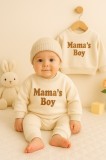 Costumas ivoire pentru baietei 2 Piese - Mama&#039;s Boy (Marime Disponibila: 12-18