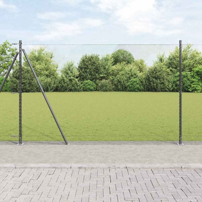 Gard Hexagonal Gri 1.6 x 25 m Oțel
