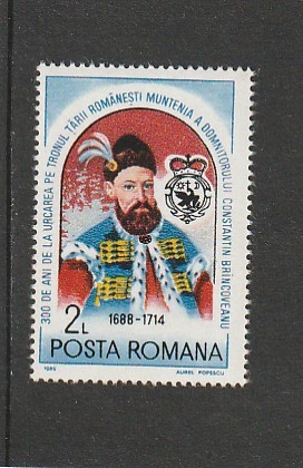 1988 LP 1202 - 300 ANI URCAREA PE TRON CONSTANTIN BRANCOVEANU MNH NESTAMPILAT