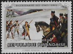 RWANDA 1976 30c 200 ani independenta SUA foto