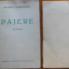 Mateiu I. Caragiale , Pajere ; Versuri , 1936 , editia 1 , exemplar K , de lux