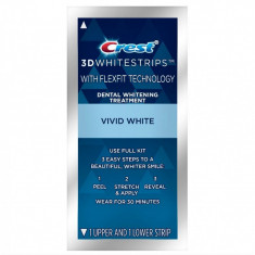 Benzi Albirea Dintilor, Crest, 3D White, Classic Vivid, 9% Concentratie, 1 plic (2 benzi)