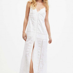 AllSaints rochie DAHLIA EMB DRESS culoarea alb, maxi, drept, W083DA