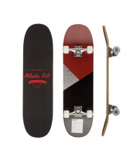 Skateboard ABEC-9, Amortizare PU, Negru/Rosu, 80 x 21 cm foto