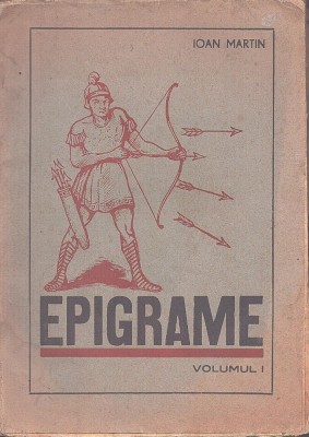 C9248N Epigrame de Ioan Martin, volumul I, fără an foto