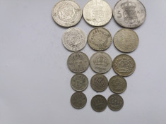 Suedia-Lot 15 monede argint foto