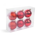 Set decor pentru brad - rosii - 6 piese / set Best CarHome, Oem