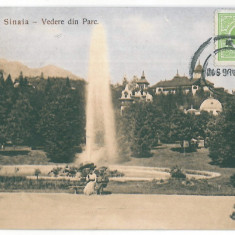 1905 - SINAIA, Park, Romania - old postcard - used - 1910 - TCV